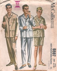 6597 McCalls 62 MR PROPORTION PAJAMA TOP BOTTOM LENGTHS PATTERN 38-40 or 42-44 choice